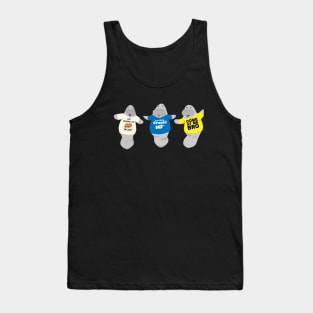 Three Manatees in Novelty Tees Tank Top